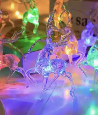 Гирлянда фигурки олени X-10, 3 метра, цветной